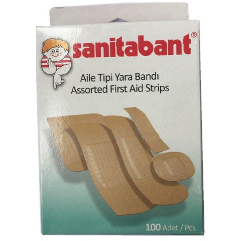 Sanitabant Assorted First Aid Strips, Pack of 100's