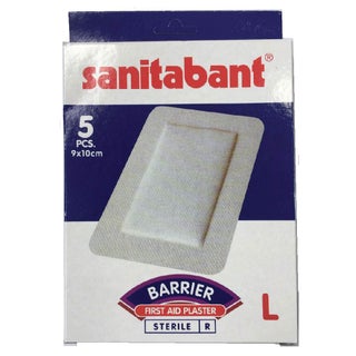 Sanitabant Barrier First Aid Plaster 9 x 10cm Large, Pack of 5's
