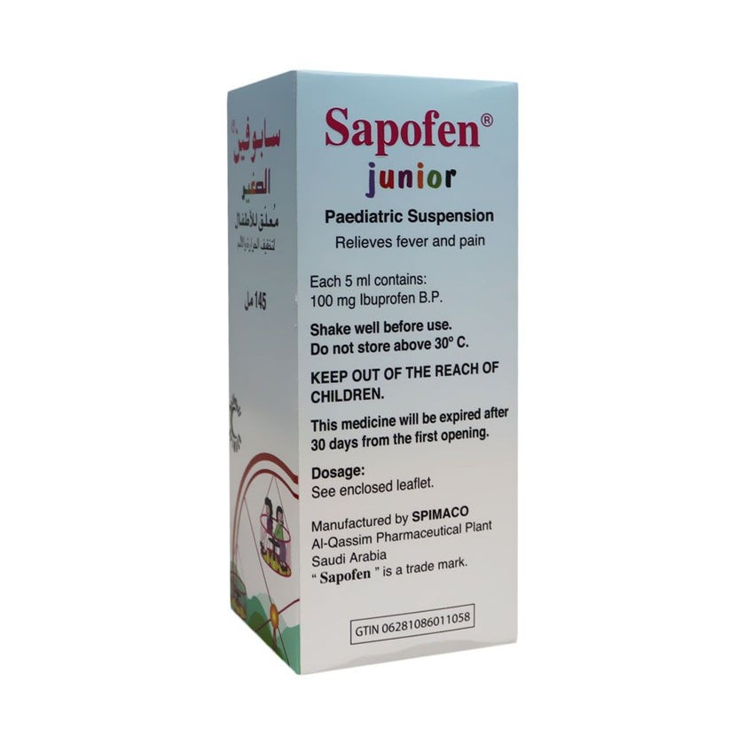 Sapofen Junior 100mg/5ml Syrup 145ml