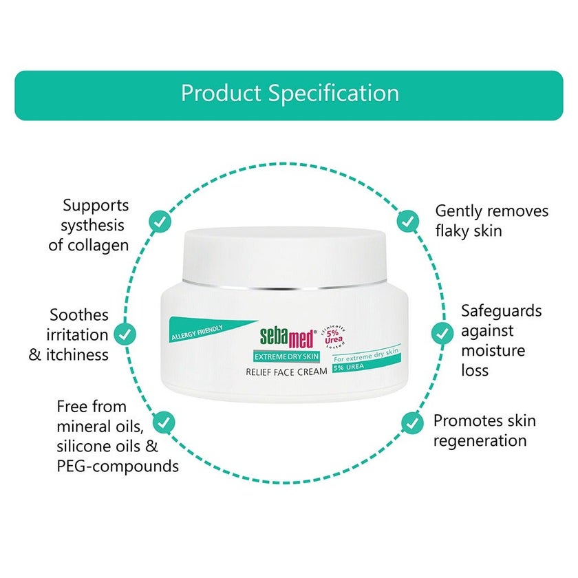 Sebamed 5% Urea Relief Face Cream 50ml