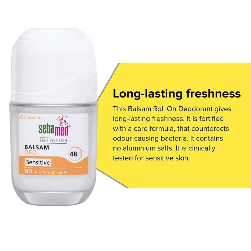 Sebamed Balsam 48Hr Deo Roll-on, Sensitive 50ml