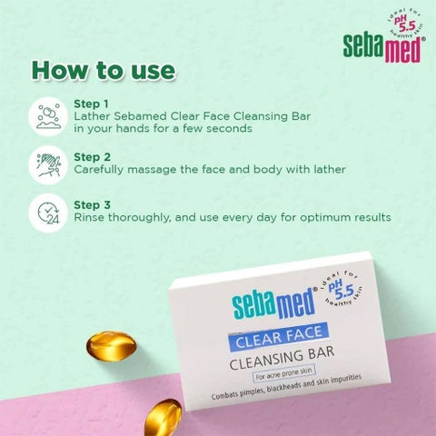Sebamed Clear Face Cleansing Bar 100g