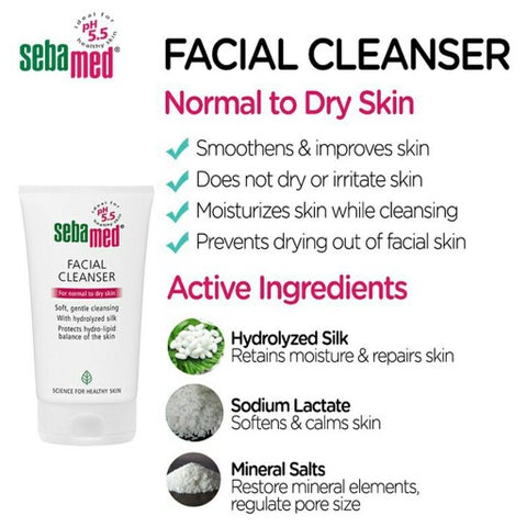 Sebamed Facial Cleanser For Normal To Dry Skin 150ml