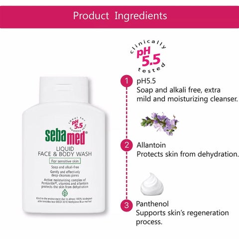 Sebamed Liquid Face & Body Wash 200ml