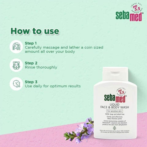 Sebamed Liquid Face & Body Wash 200ml