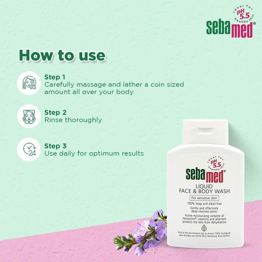 Sebamed Liquid Face & Body Wash 200ml