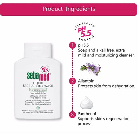Sebamed Liquid Face & Body Wash 200ml