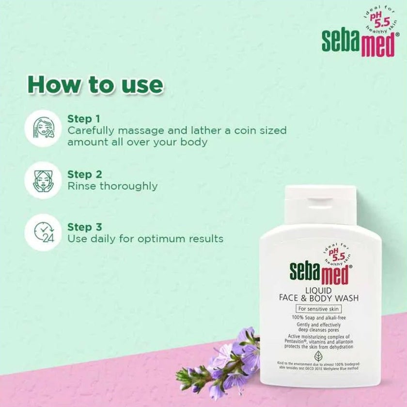 Sebamed Liquid Face & Body Wash 500ml