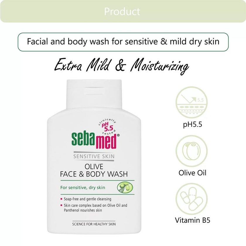 Sebamed Olive Face & Body Wash 200ml