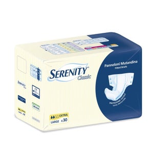 Serenity Classic Fitted Briefs Large, Pack of 30's