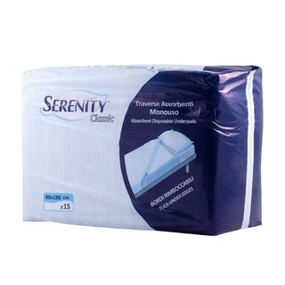Serenity Classic Underpads 80 x 180cm, Pack of 15's