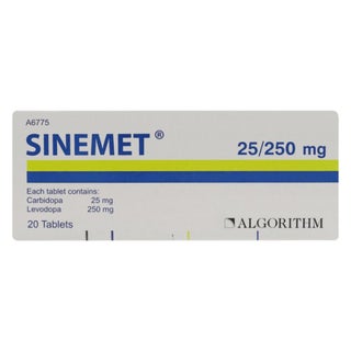Sinemet 250mg/25mg Tablets, Pack of 20's