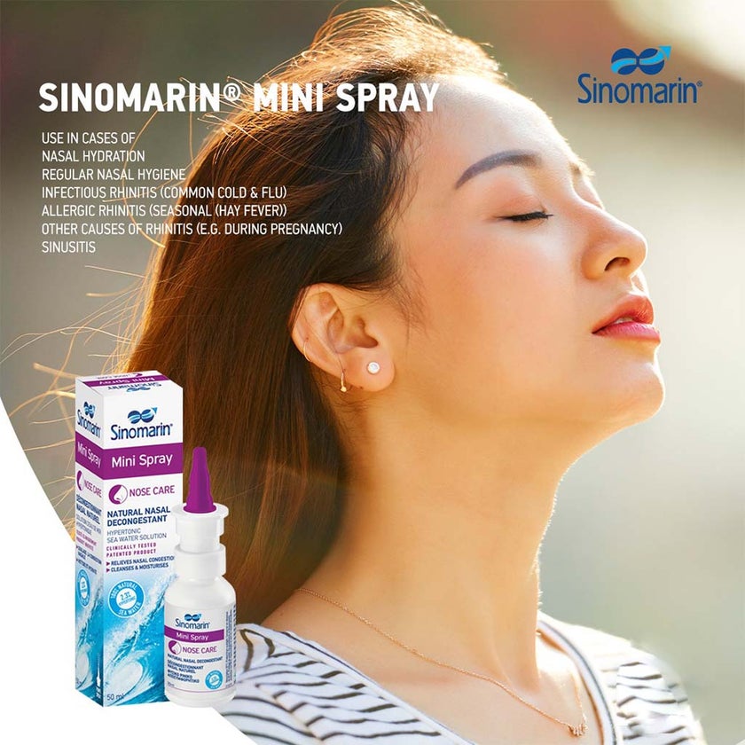 Sinomarin Natural Nasal Decongestant Mini Hypertonic Nasal Spray 30ml