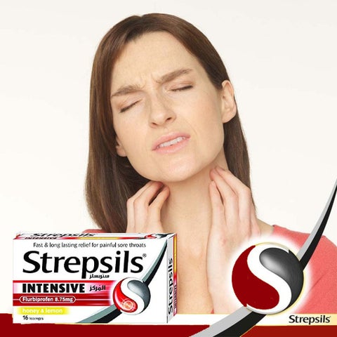Strepsils Intensive Honey & Lemon Lozenges, Pack of 16's