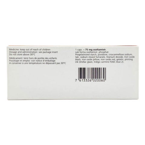 Tamiflu 75mg Hard Capsules, Pack of 10's