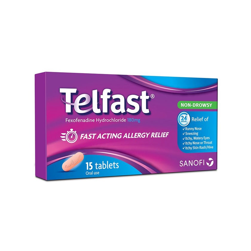 Telfast 180mg Tablets, Pack of 15's
