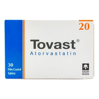 Tovast 20mg Tablets, Pack of 30's