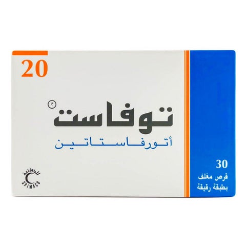 Tovast 20mg Tablets, Pack of 30's