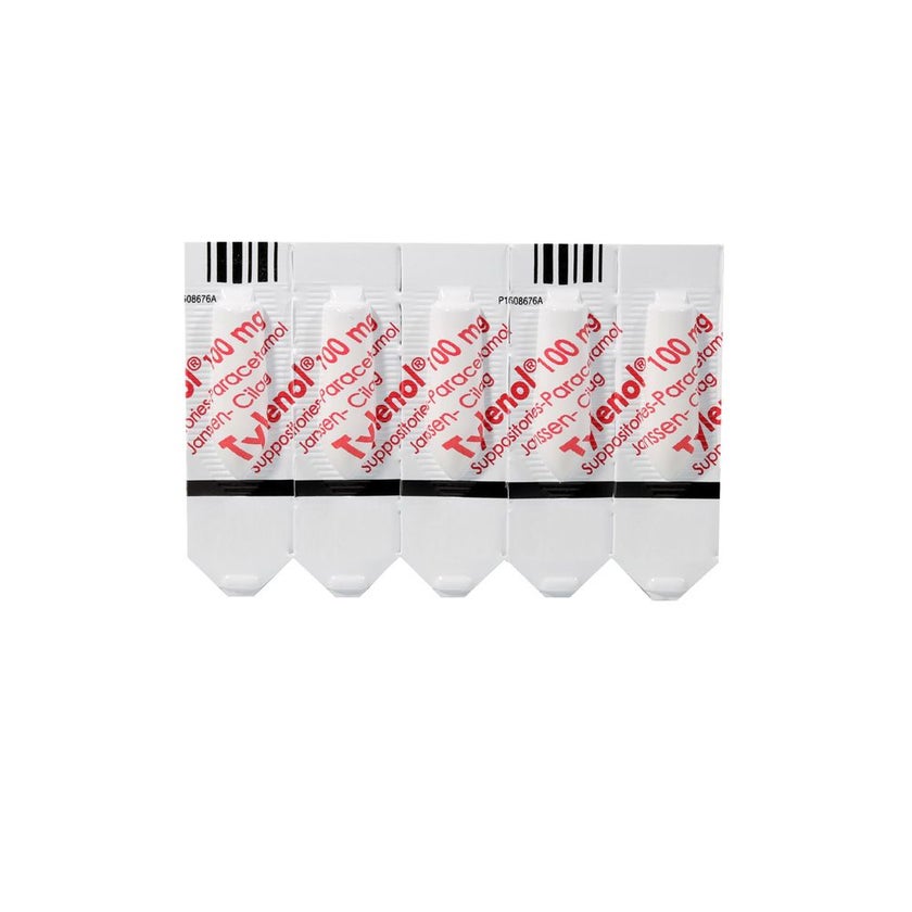 Tylenol 100mg Suppositories, Pack of 10's