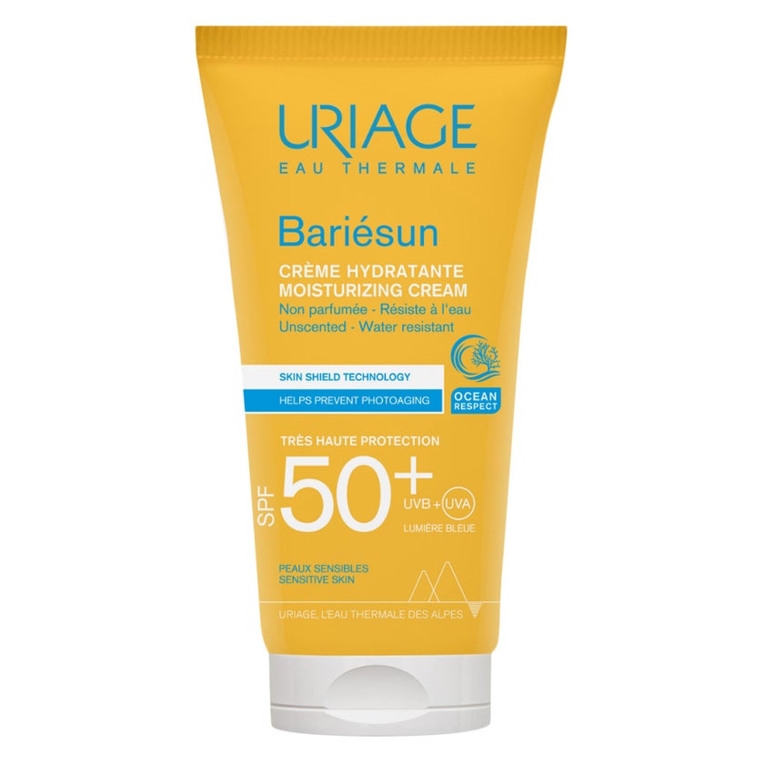 Uriage Bariesun SPF 50+ Unscented Moisturizing Cream, Sensitive Skin - 50ml