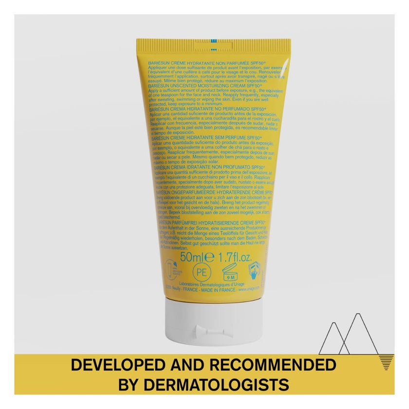 Uriage Bariesun SPF50+ Moisturizing Water- Resistant Sunscreen Cream For Sensitive Skin 50ml 