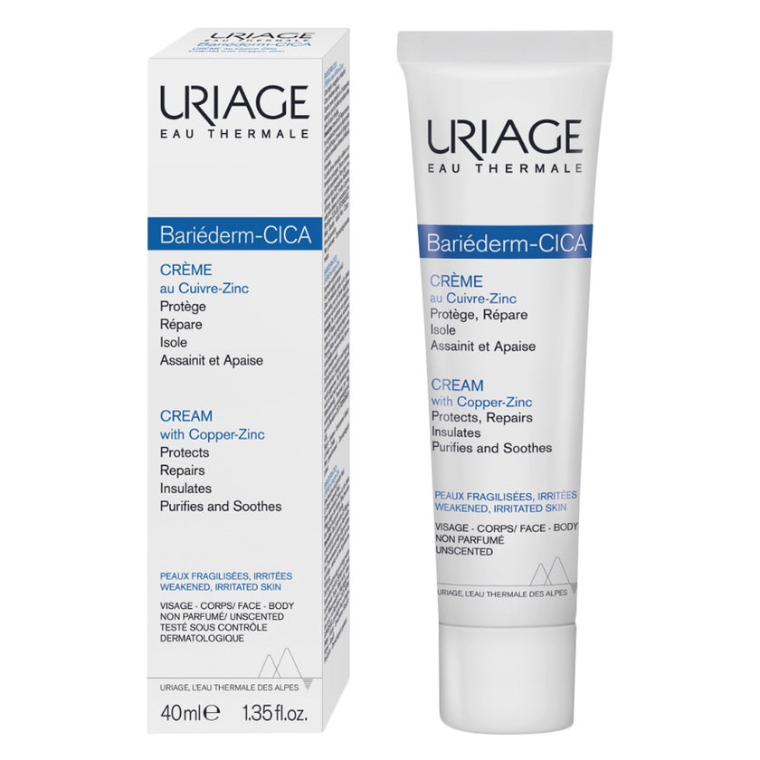 Uriage Bariederm-CICA Repairing Cream, Copper & Zinc - 40ml