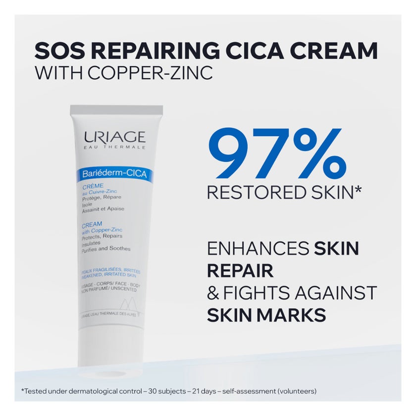 Uriage Bariederm-CICA Repairing Cream, Copper & Zinc - 40ml