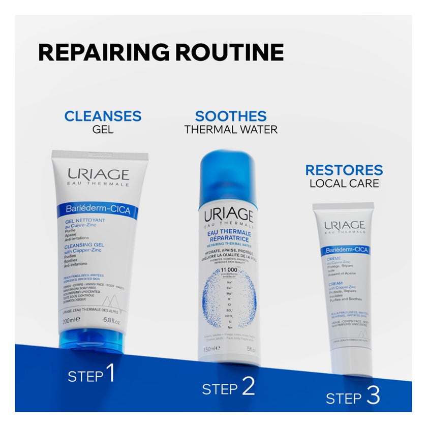 Uriage Bariederm-CICA Repairing Cream, Copper & Zinc - 40ml