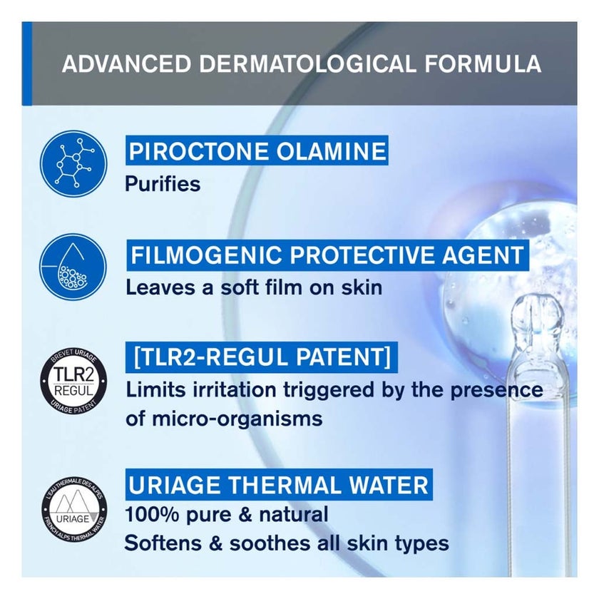 Uriage DS Regulating Foaming Gel For Cleansing Sensitive Redness Prone Face And Body 150ml