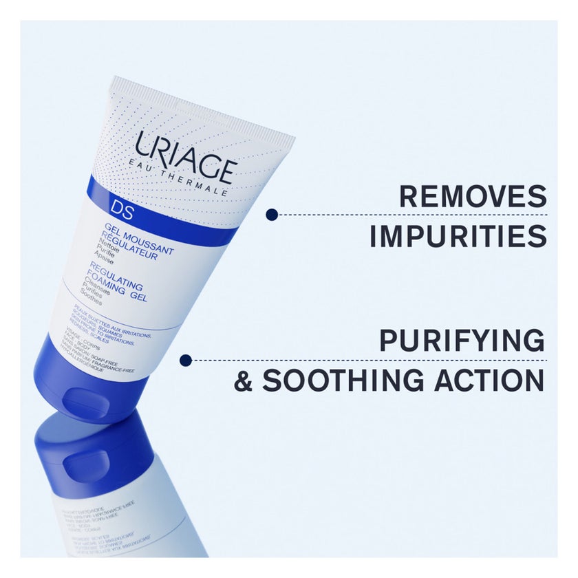 Uriage DS Regulating Foaming Gel, Irritated Skin - 150ml