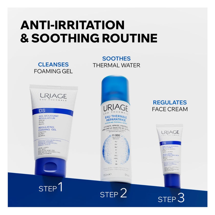 Uriage DS Regulating Foaming Gel, Irritated Skin - 150ml