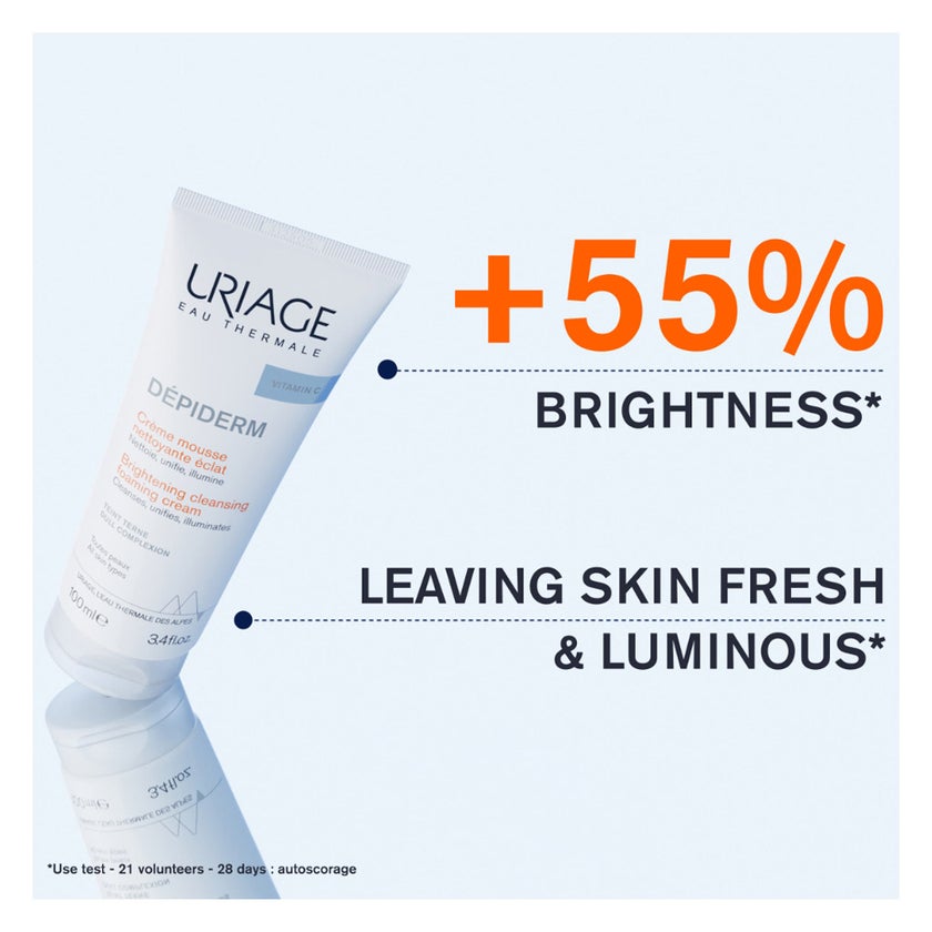 Uriage Depiderm Brightening Cleansing Foam, Vitamin C - 100ml