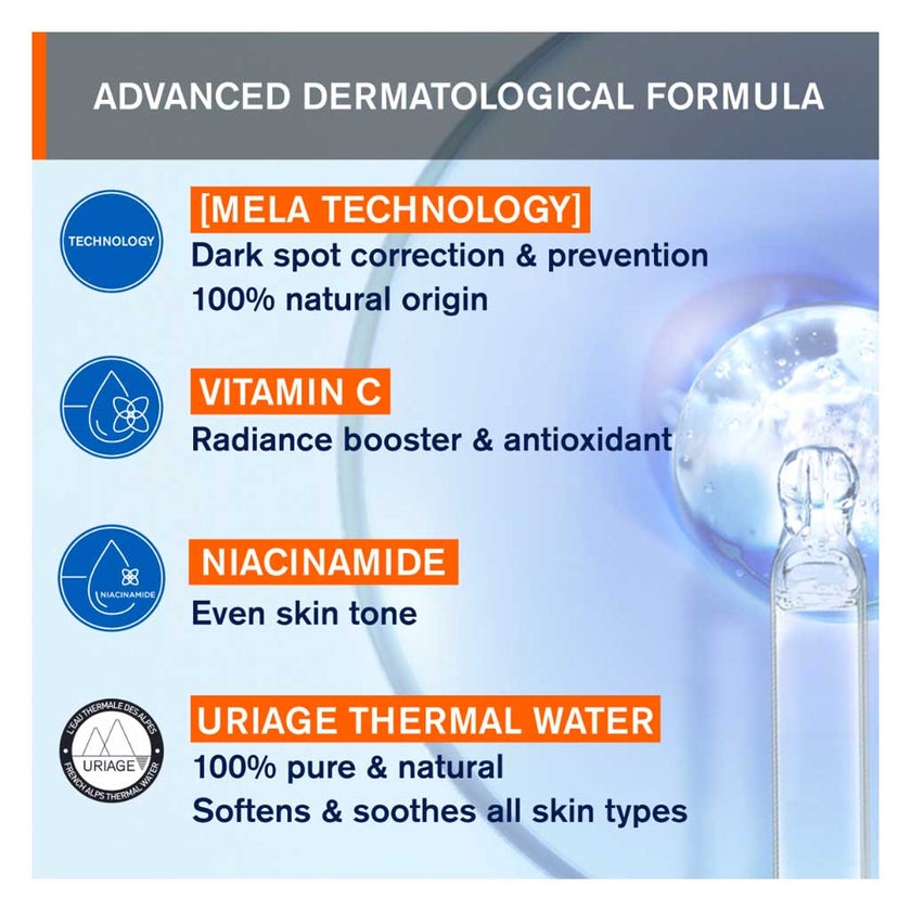 Uriage Depiderm Brightening Cleansing Foam, Vitamin C - 100ml