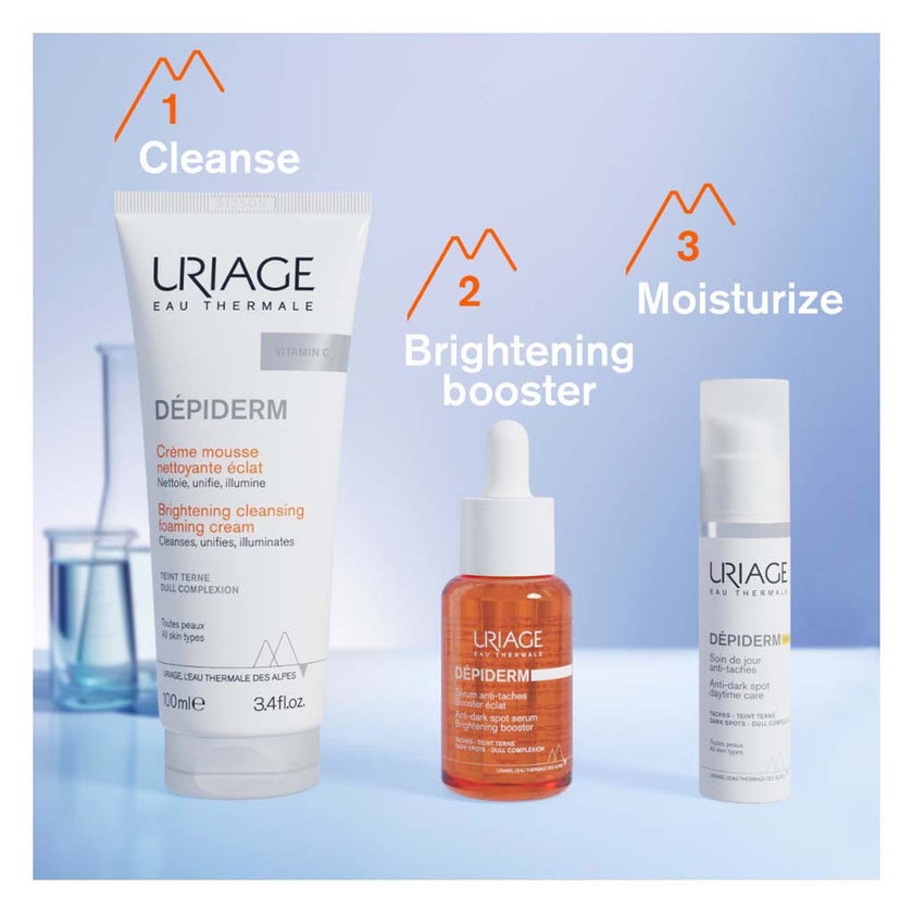 Uriage Depiderm With Vitamin C Brightening & Cleansing Foaming Cream For Dull Complexion 100ml