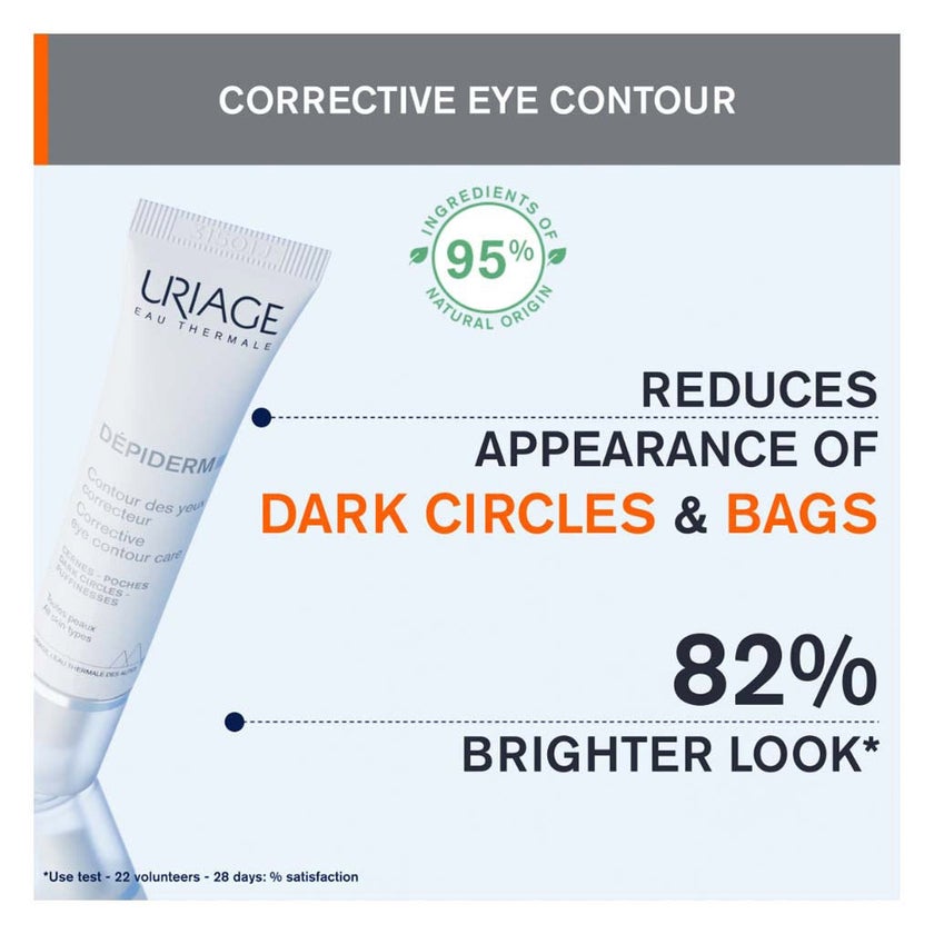 Uriage Depiderm Corrective Eye Contour Care Cream For Dark Circles & Puffiness 15ml