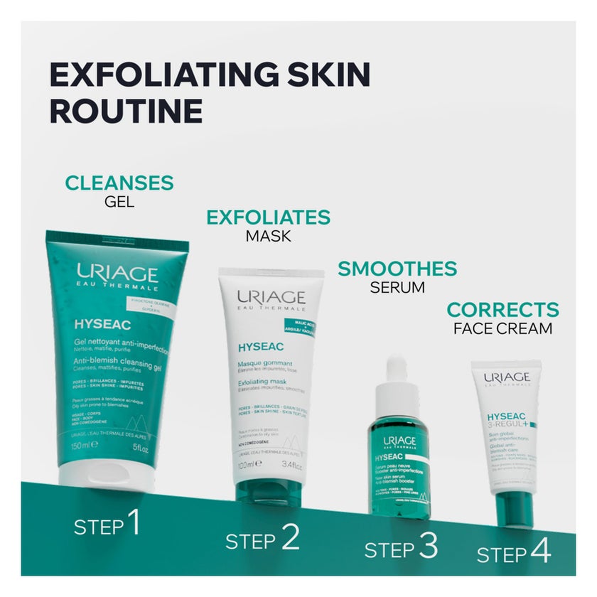 Uriage Hyseac Exfoliating Face Mask, Combination to Oily Skin - 100ml