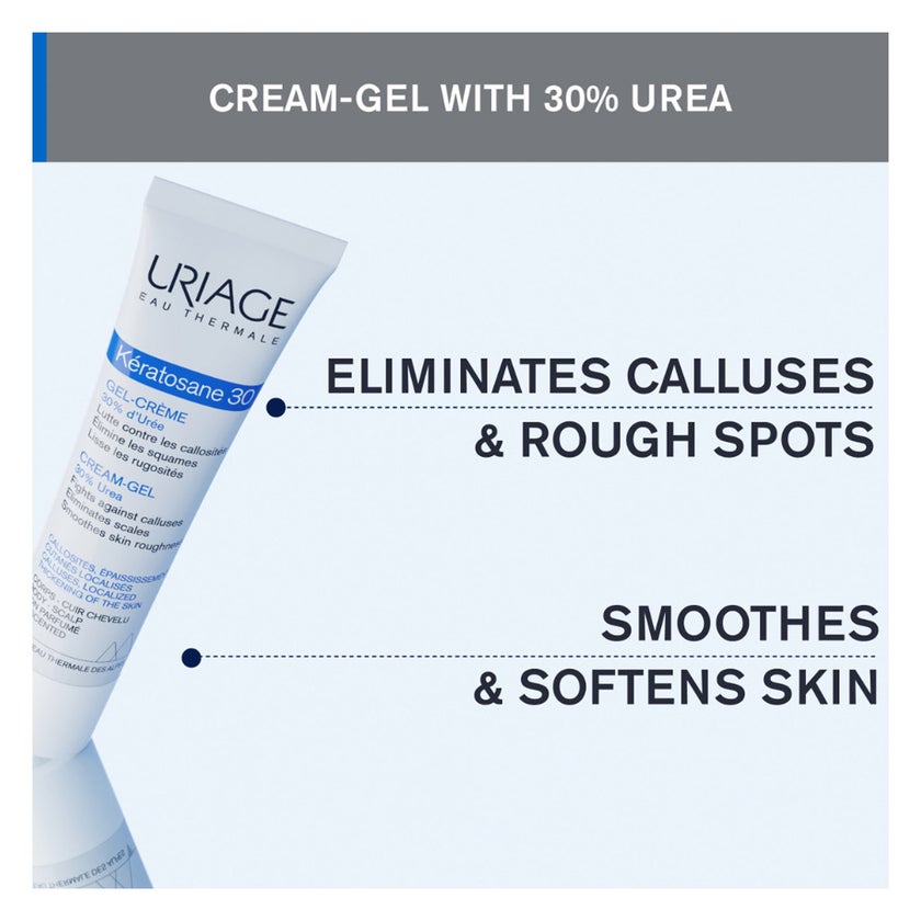Uriage Keratosane 30 Urea Gel Cream, Dry & Calluses - 40ml