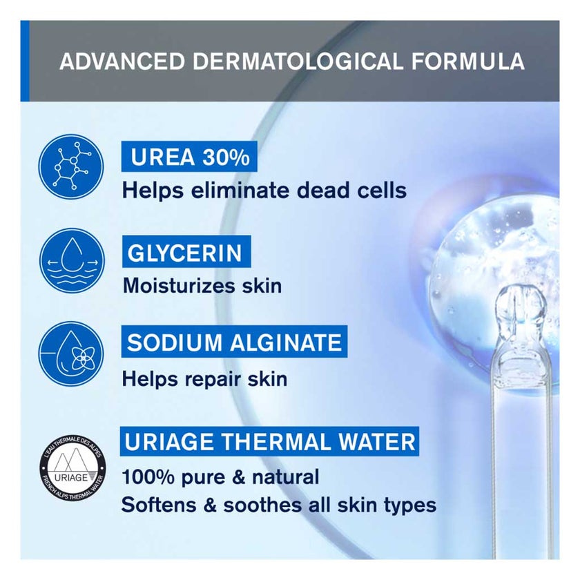 Uriage Keratosane 30 Urea Gel Cream, Dry & Calluses - 40ml