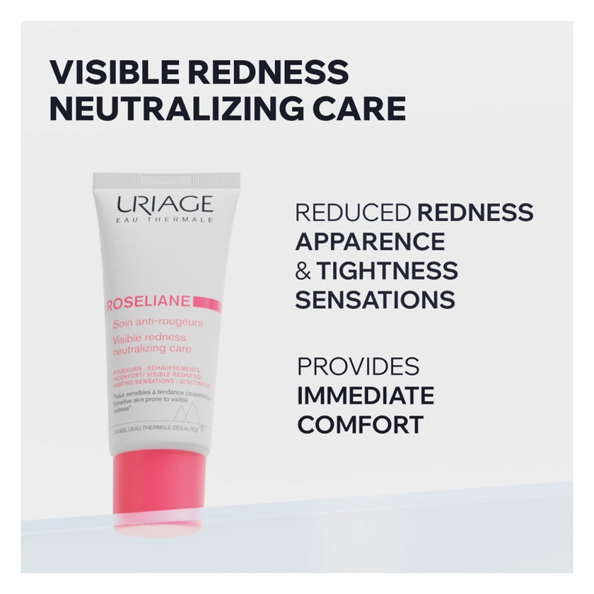 Uriage Roseliane Anti-Redness Cream, Sensitive Skin - 40ml