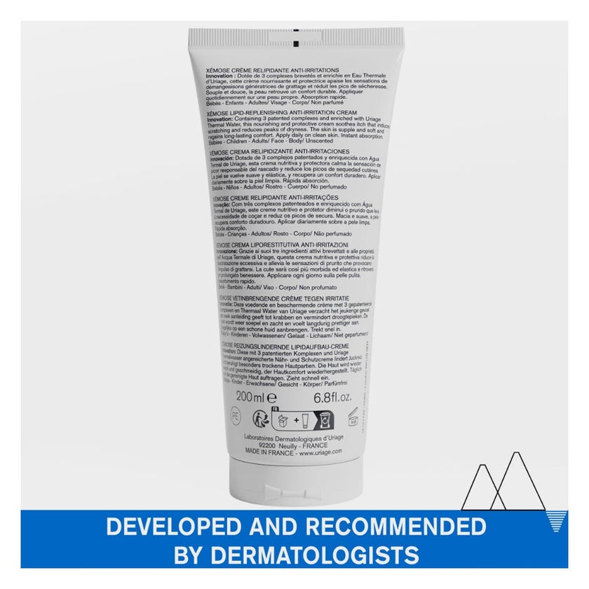 Uriage Xemose Lipid-Replenishing Anti-Irritation Cream For Very Dry Skin Prone To Atopy 200ml