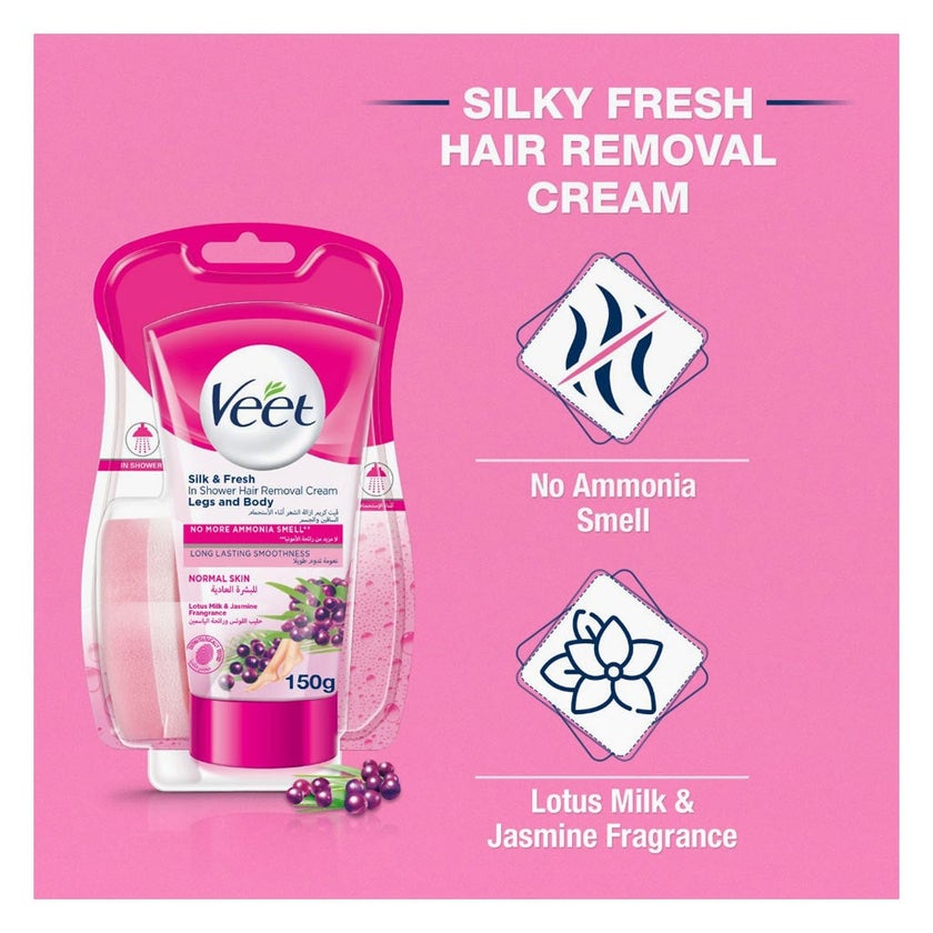 Veet In Shower Hair Removal Cream For Normal Skin 150g
