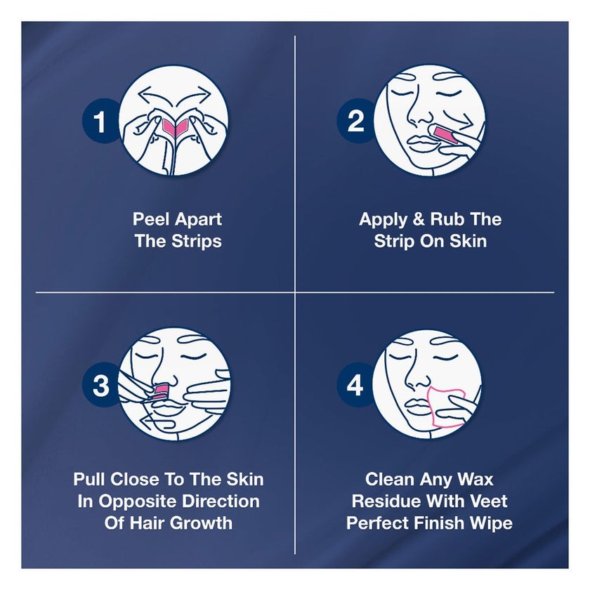 Veet Sensitive Skin Wax Strips, Pack of 20's