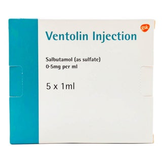 Ventolin 0.5mg/ml Injection 1ml, Pack of 5’s