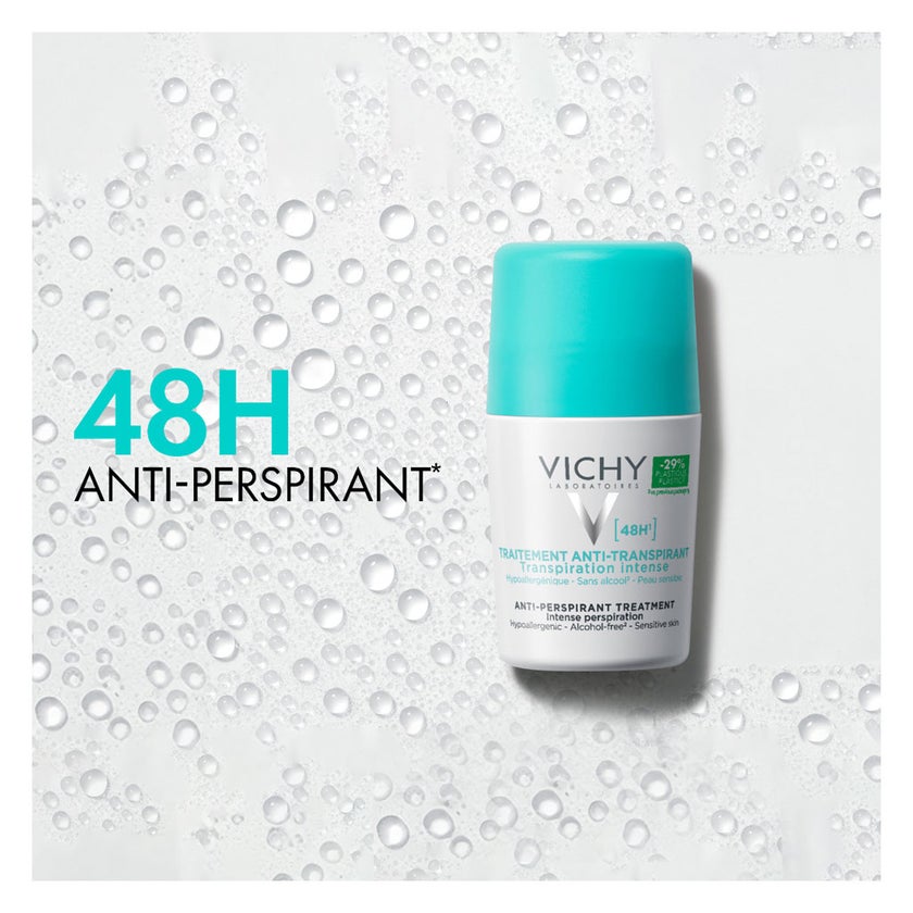 Vichy 48 Hours Anti Perspirant Deodorant, Intensive Treatment - 50ml