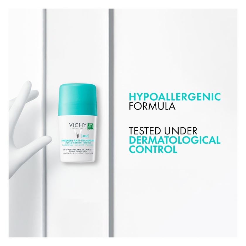 Vichy 48 Hours Anti Perspirant Deodorant, Intensive Treatment - 50ml