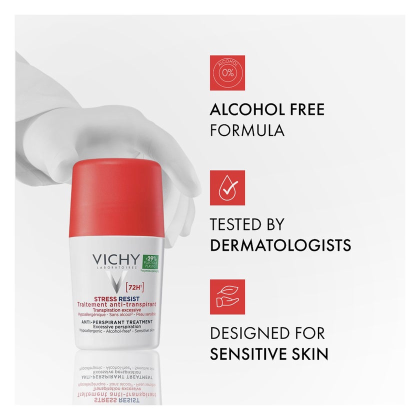 Vichy 72H Stress Resist Anti-Perspirant Roll-On Deodorant - 50ml