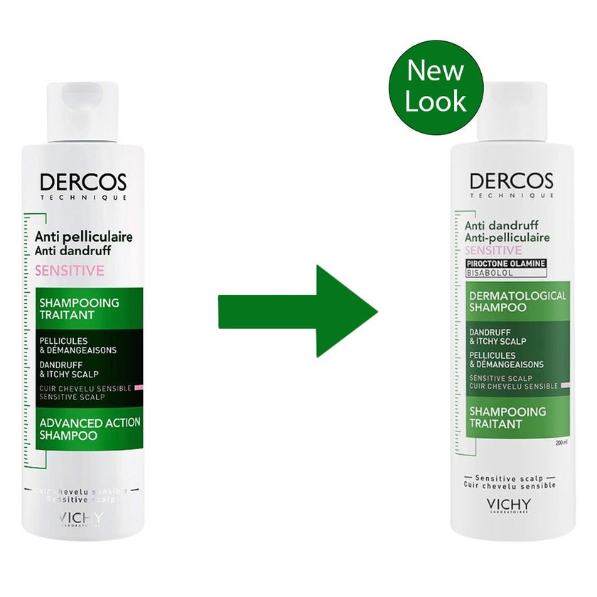 Vichy Dercos Anti Dandruff Sensitive Itchy Scalp Shampoo 200ml