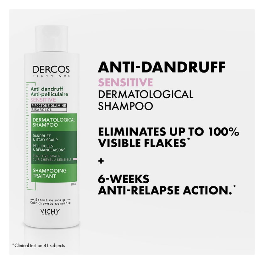 Vichy Dercos Anti Dandruff Shampoo For Sensitive Scalp 200ml