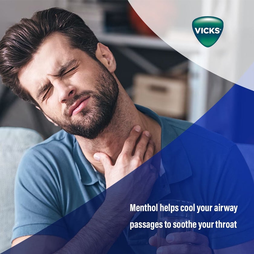 Vicks Soothing & Refreshing Throat Drops With Lemon & Menthol 40g