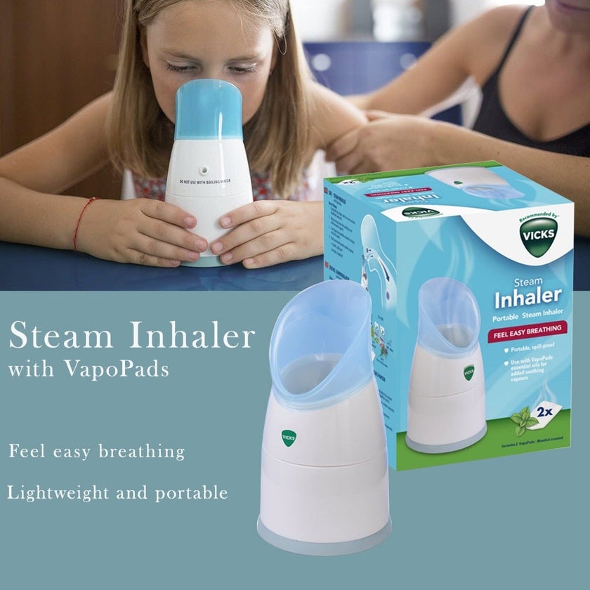Vicks Inhaler Handheld Vicks Portable Manual Steam Inhaler With Menthol Scented Vapopads - myAster